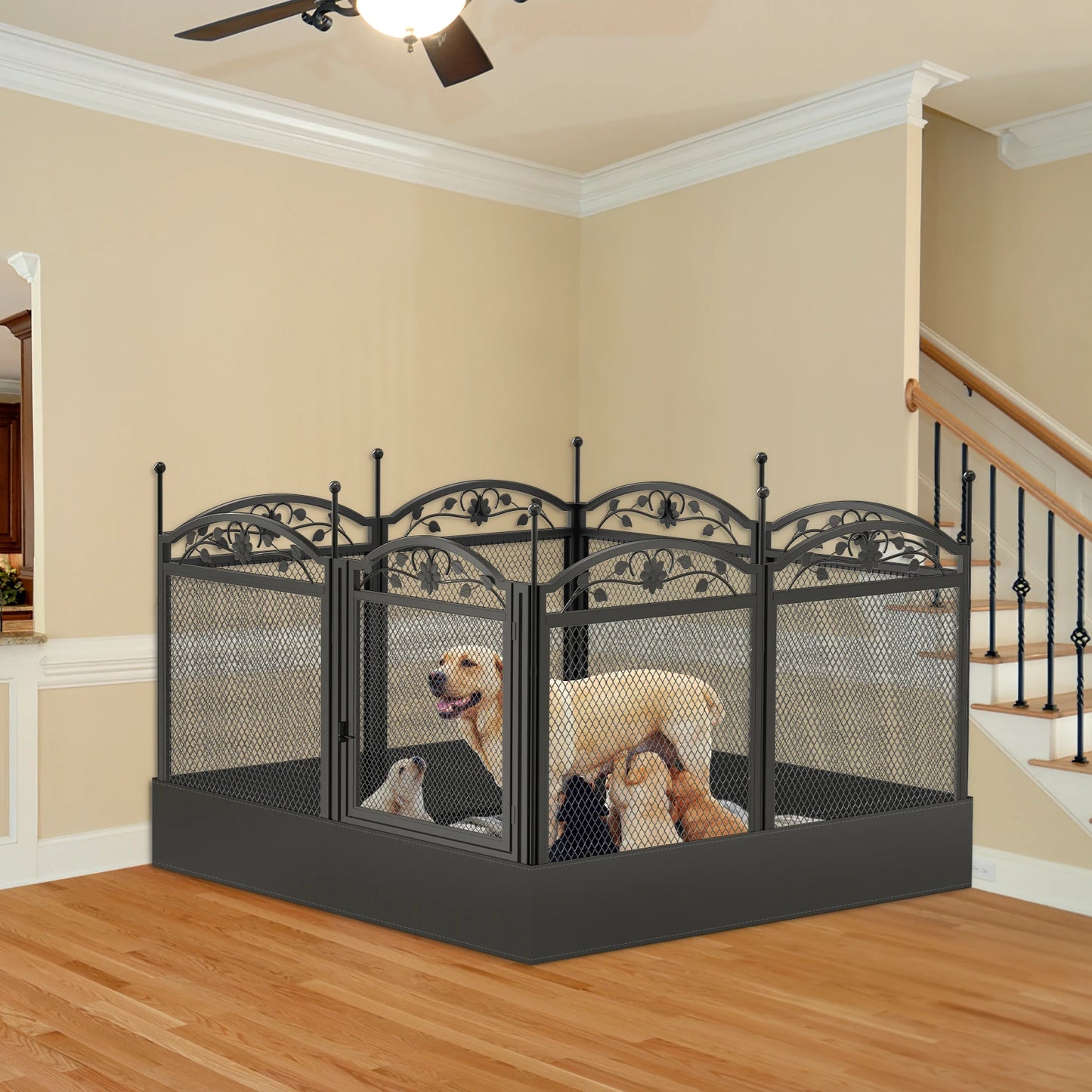 BINGOPAW Heavy Duty Dog Playpen for Outdoor Indoor Training