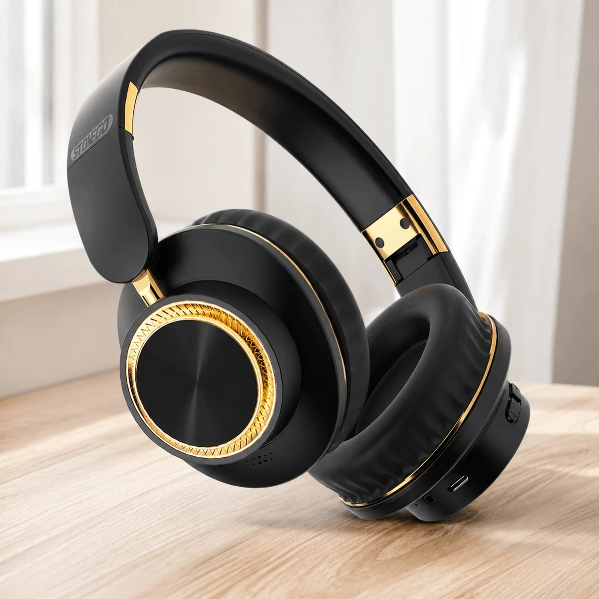 Stonego Foldable Bluetooth Headphones Featuring HiFi Stereo Sound And Comfort