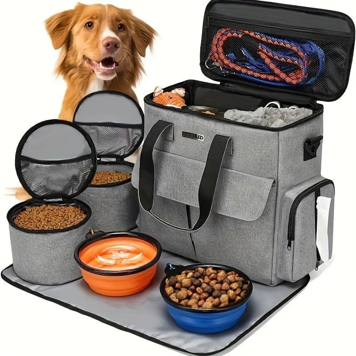 Pet Travel Bag Set Airline Approved For Dogs And Cats