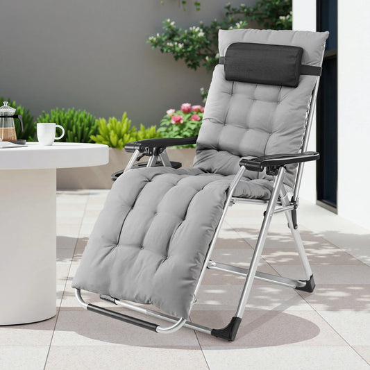 JHK Zero Gravity Recliner Camping Lounge Chair With Cup Holder
