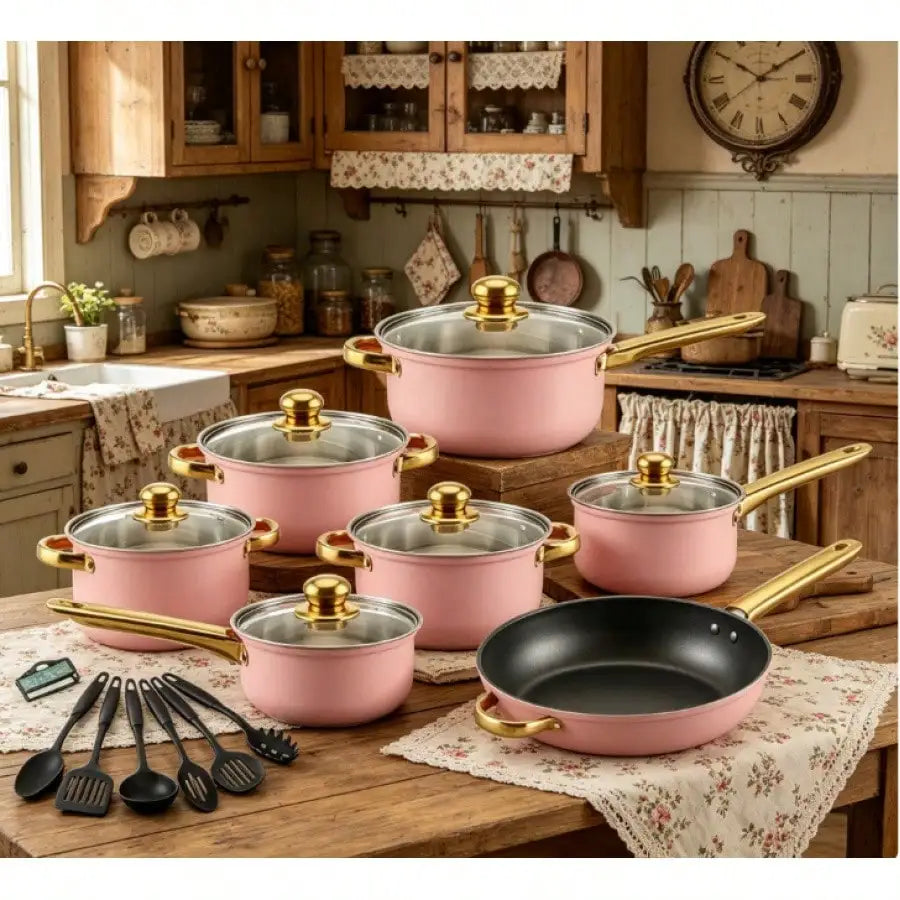 Stainless Steel Nonstick Cookware Set For Induction And Gas Stoves