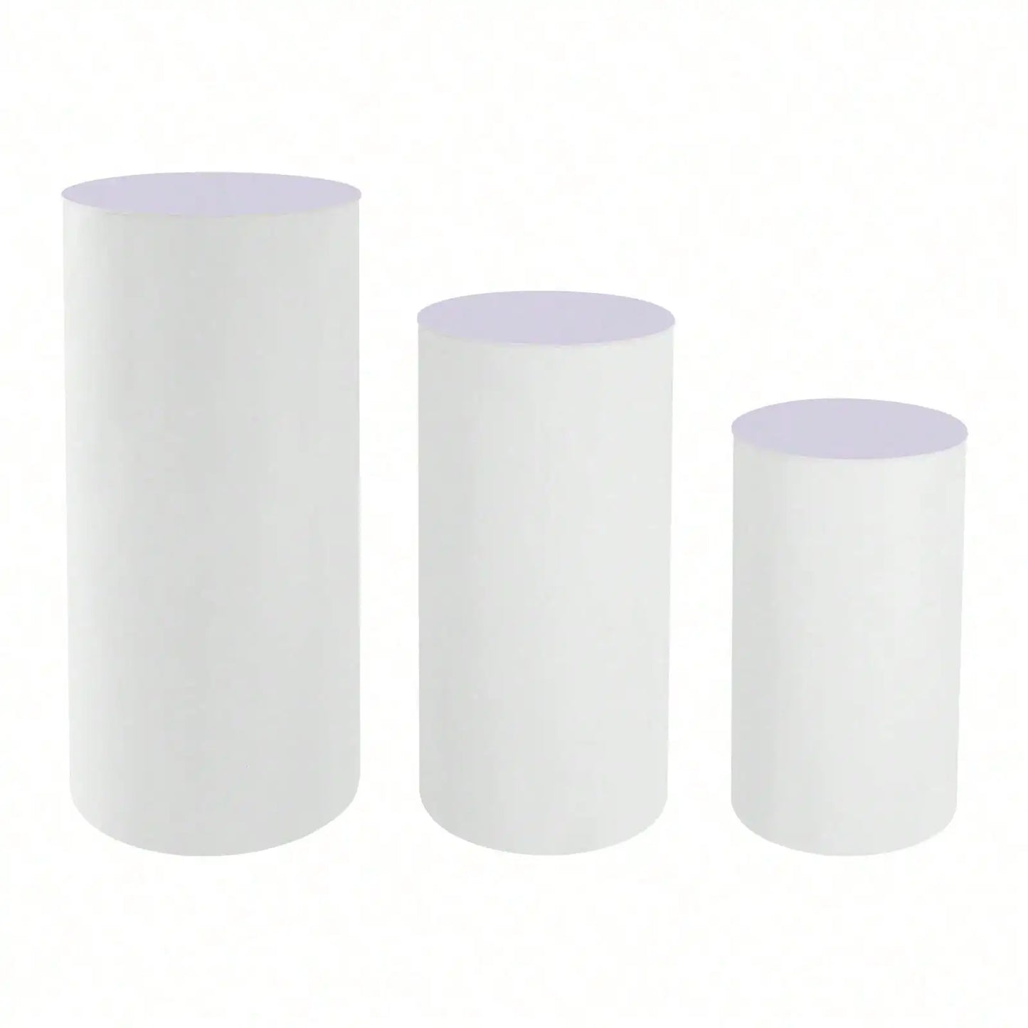 3Pcs Cylinder Pedestal Stands For Wedding Party Decor