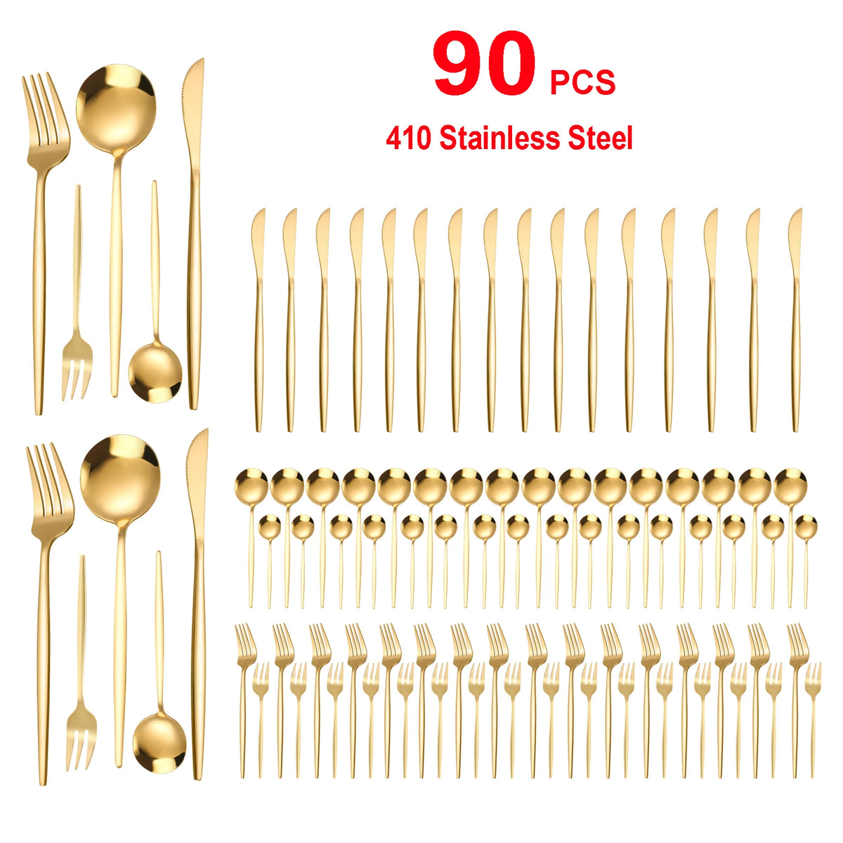 Heavy Duty Stainless Steel Silverware Set For Catering Events