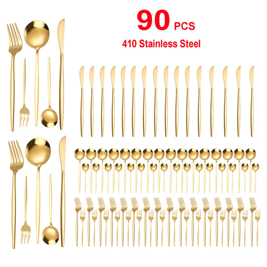 Heavy Duty Stainless Steel Silverware Set For Catering Events