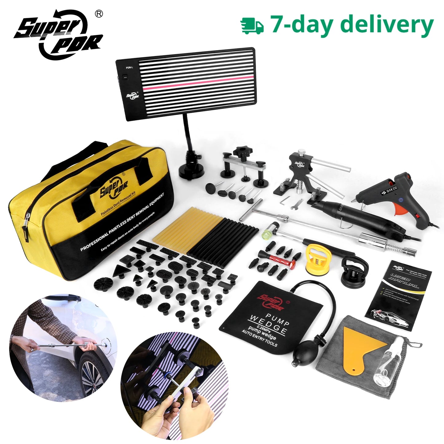 PDR Paintless Dent Repair Kit Auto Body Dent Removal