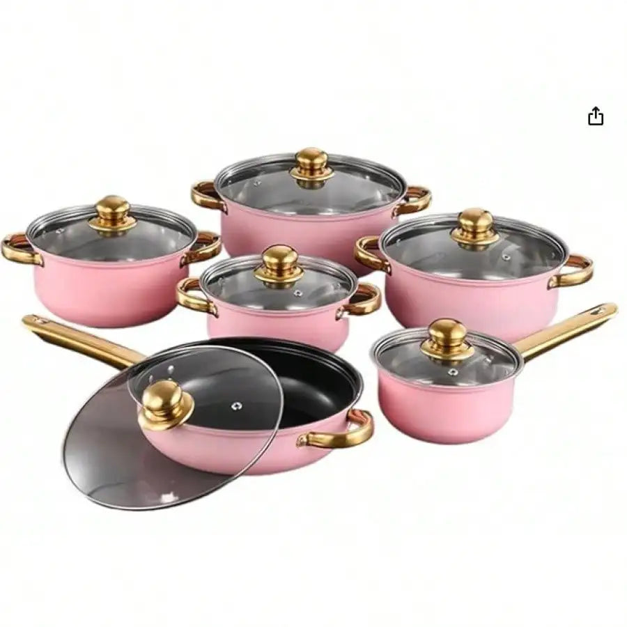 Stainless Steel Nonstick Cookware Set For Induction And Gas Stoves