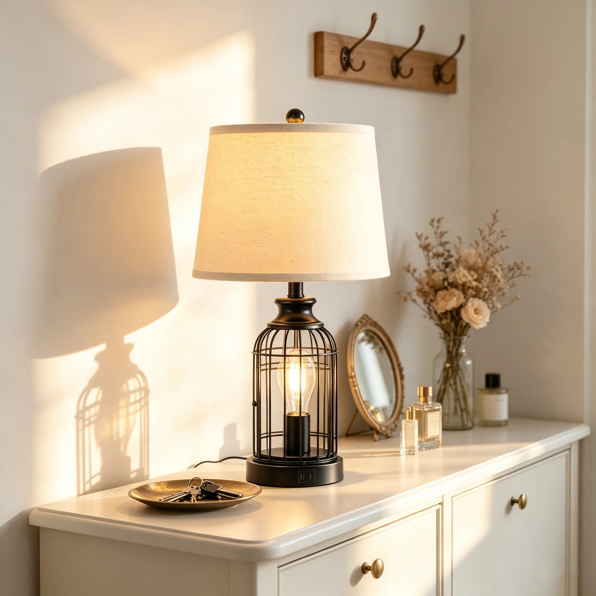 Stanbow Modern Minimalist Double Layer Cloth Table Lamp