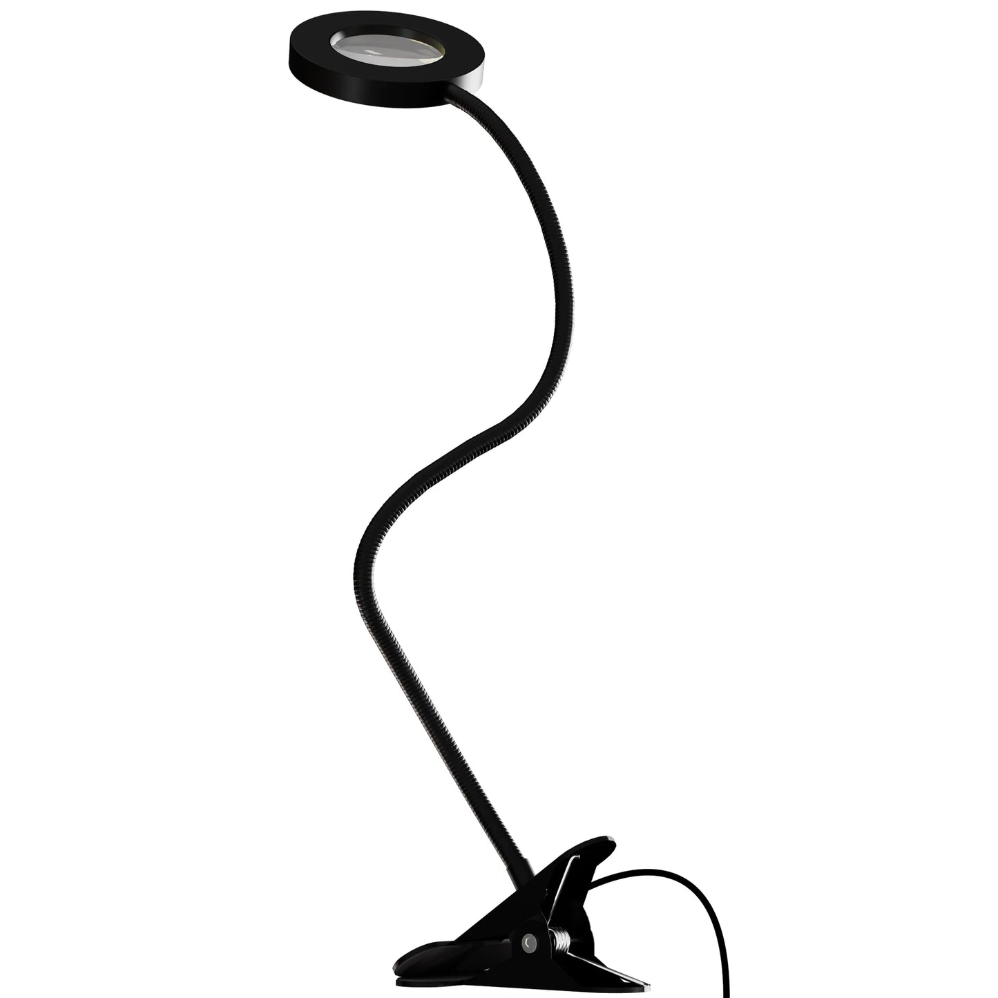 Smeileas 5X Clip On LED Magnifying Lamp With Clamp Desk