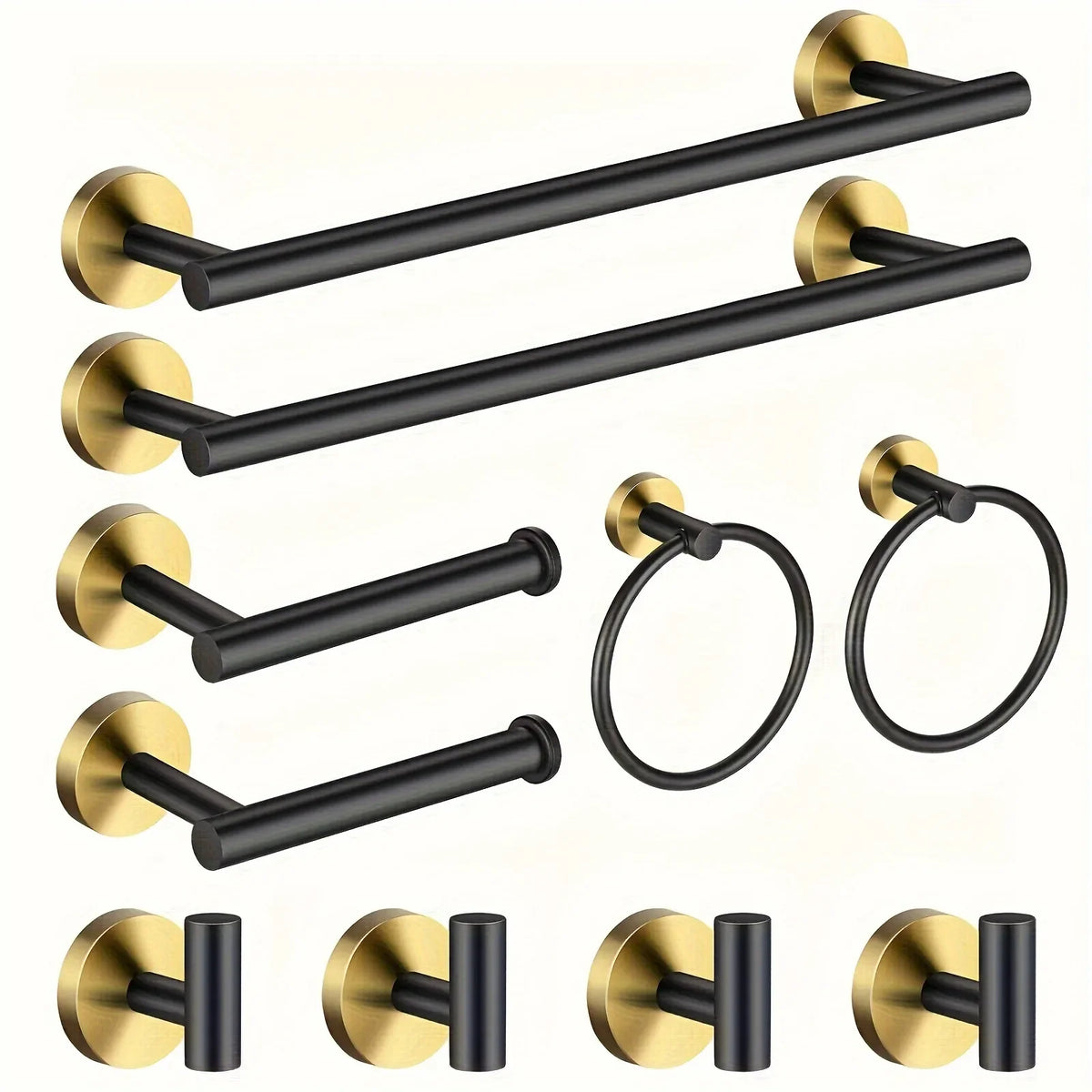 Stainless Steel Wall Mounted Bathroom Hardware Set With Towel Bar