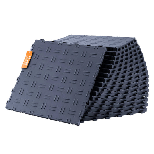 Interlocking Garage Floor Tiles Pack Non Slip Double Sided Texture