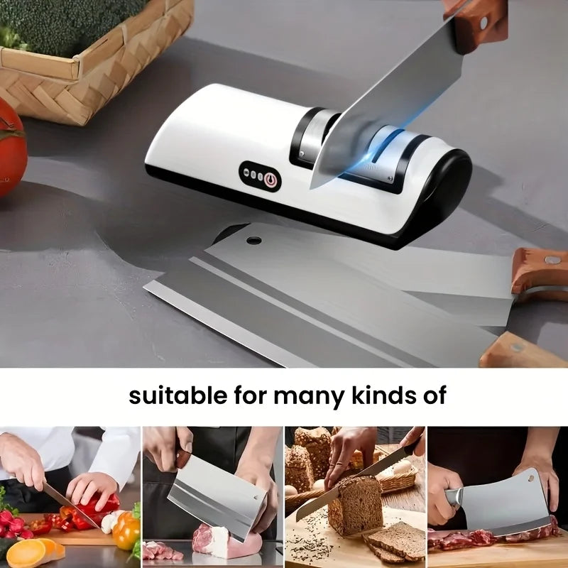 Professional Automatic Electric Knife Sharpener Tungsten Carbide For Kitchen