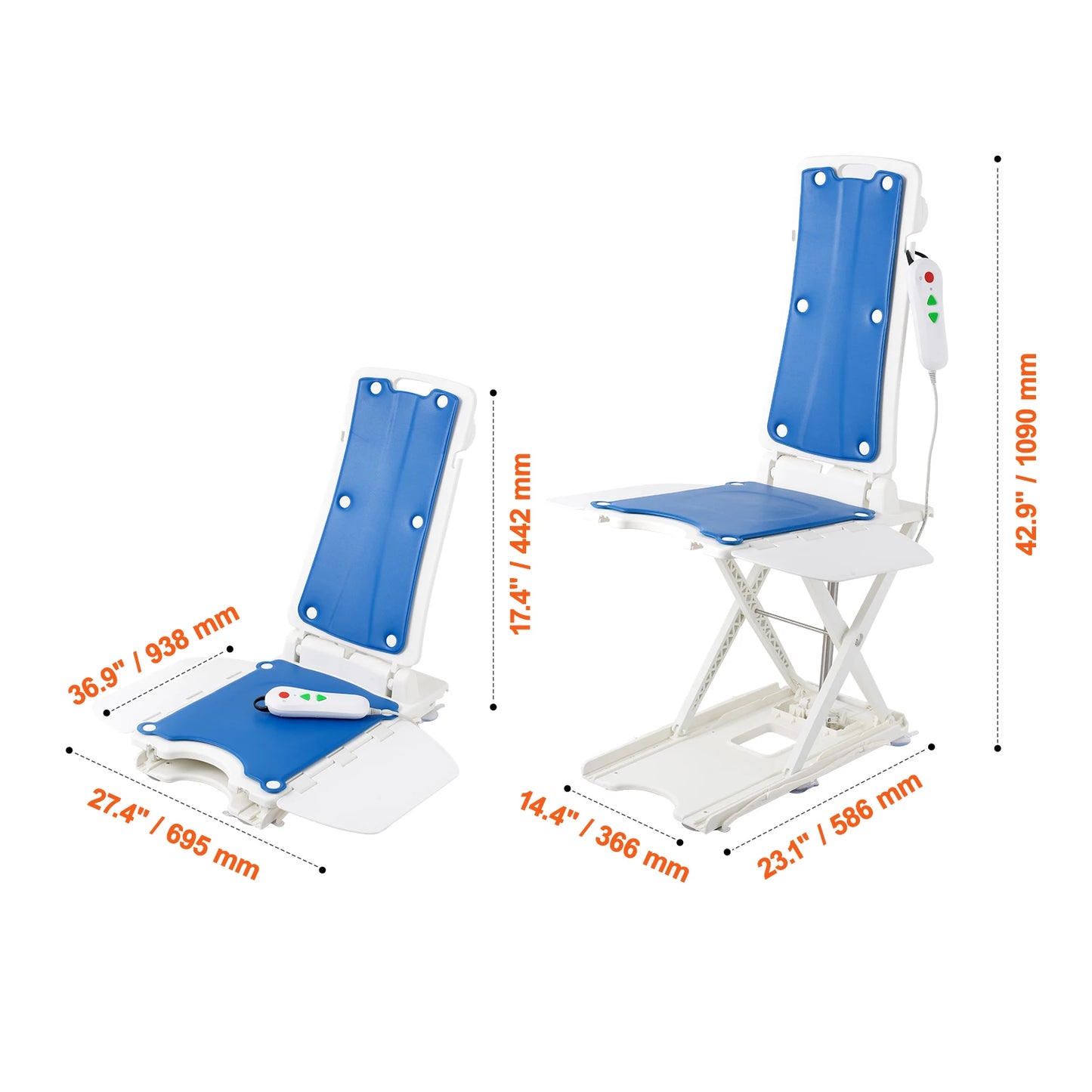 SucceBuy Electric Chair Lift For Seniors Height Adjustable 310lb Capacity