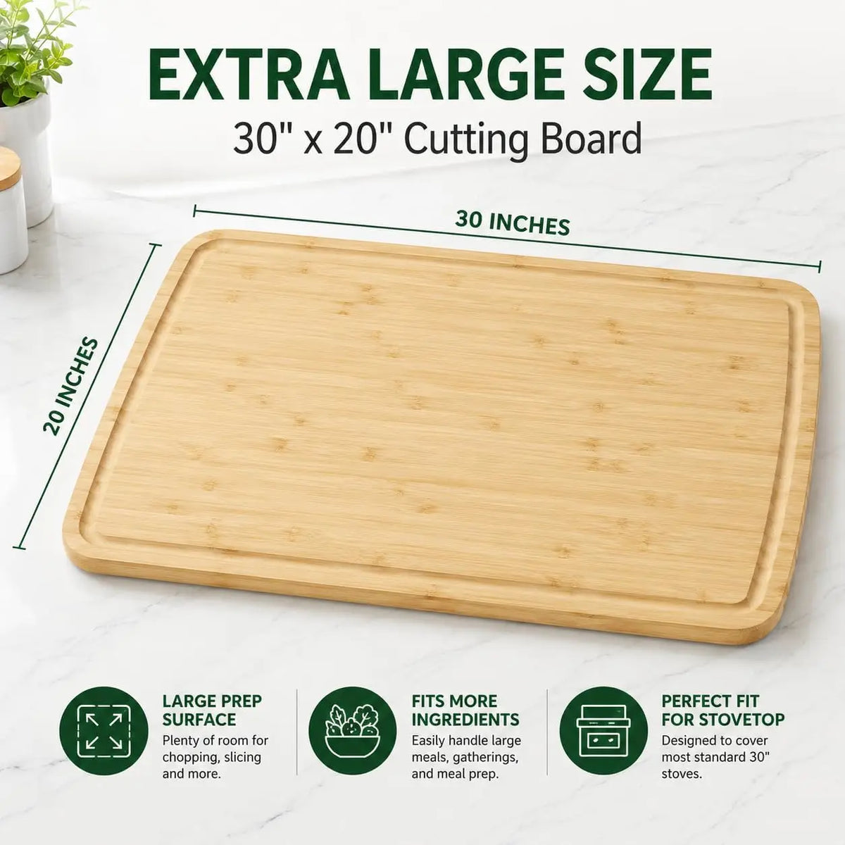 Multifunctional Oak Cutting Board And Stove Top Cover