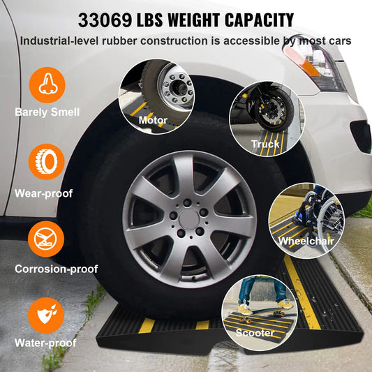 SucceBuy Cable Protector Ramp Rubber Driveway Threshold Bridge