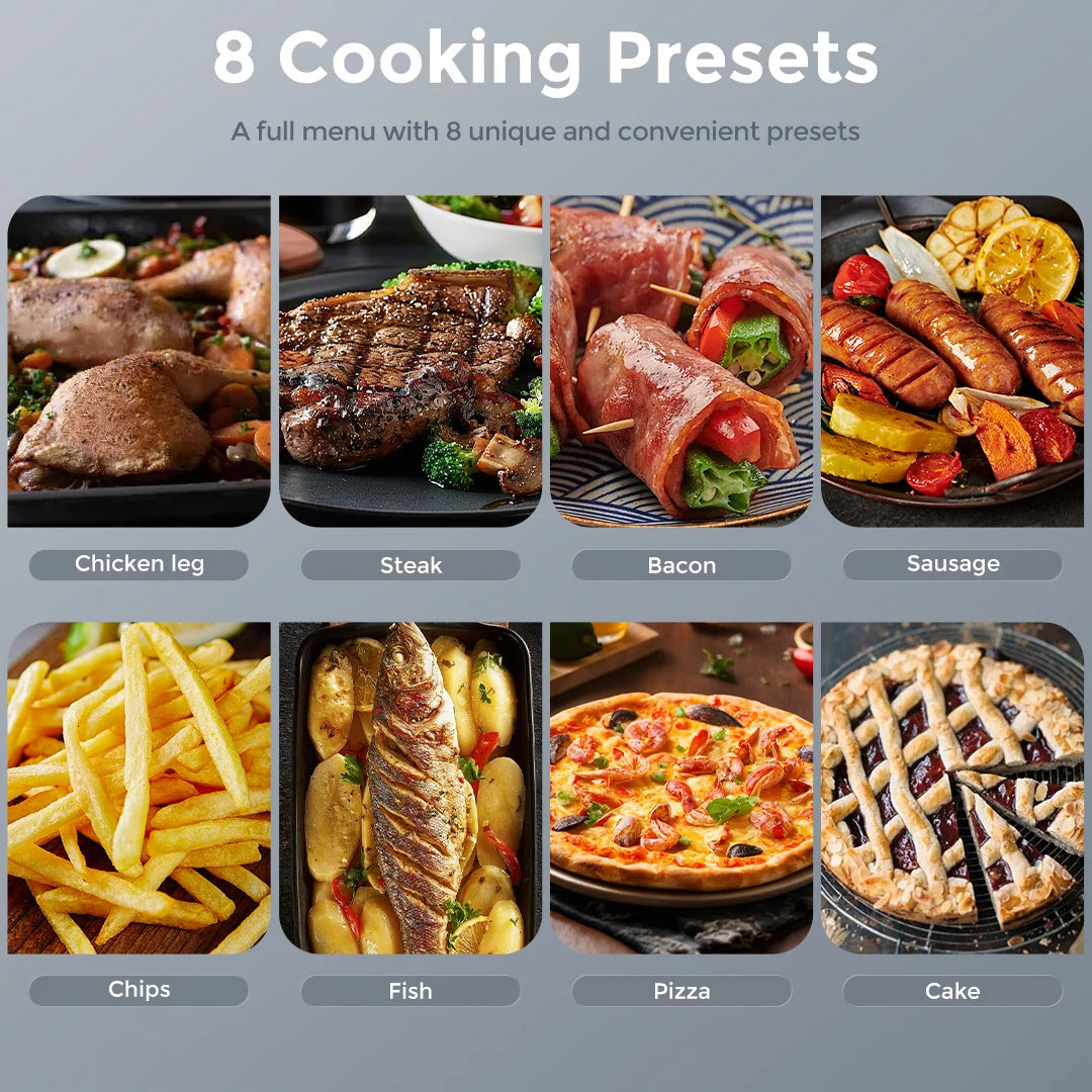 SEJOY 8-In-1 Air Fryer Oilless Cooker For Roast Bake Dehydrate Keep Warm