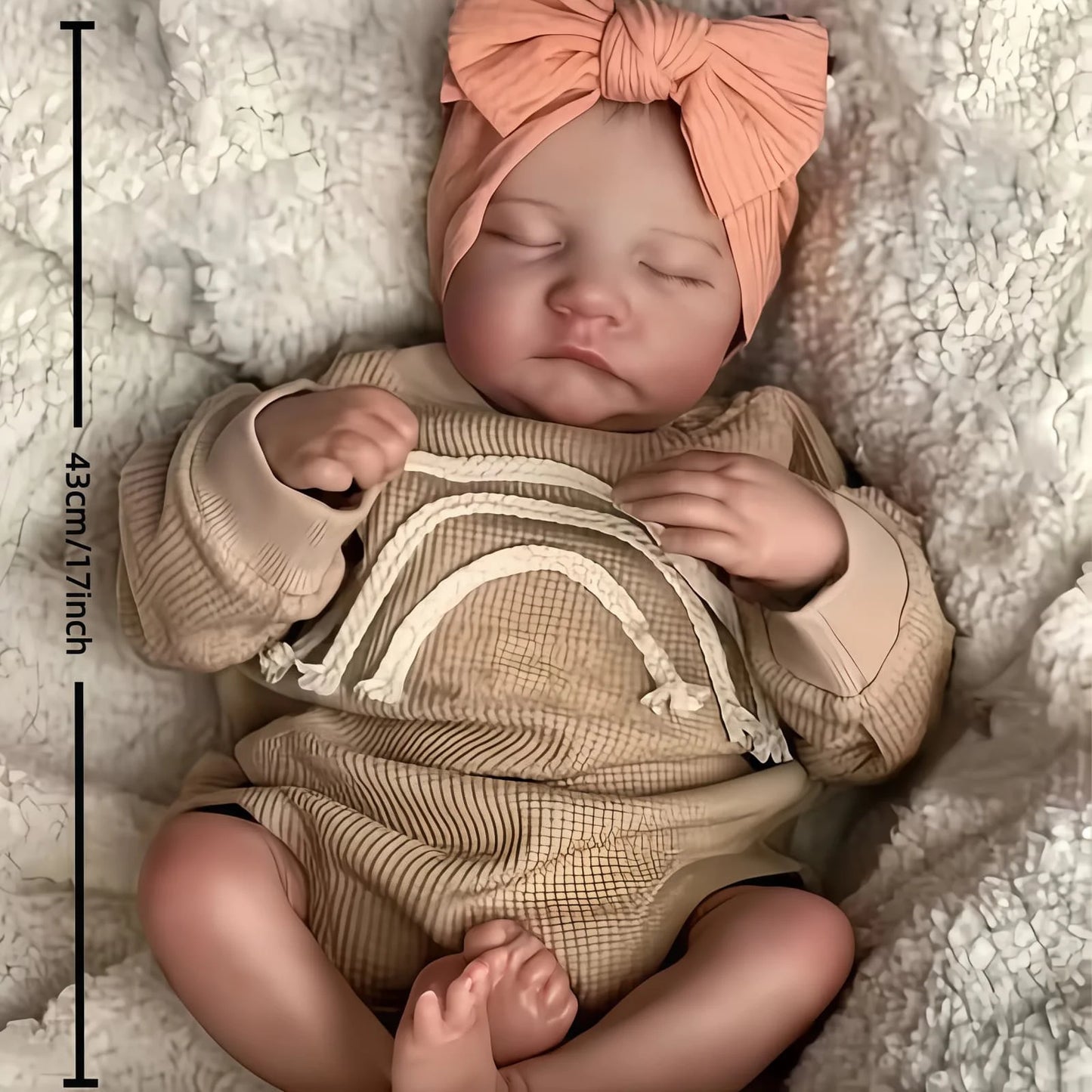 Risbecko Lifelike Reborn Doll Handmade With Vein Detail Vinyl Limbs