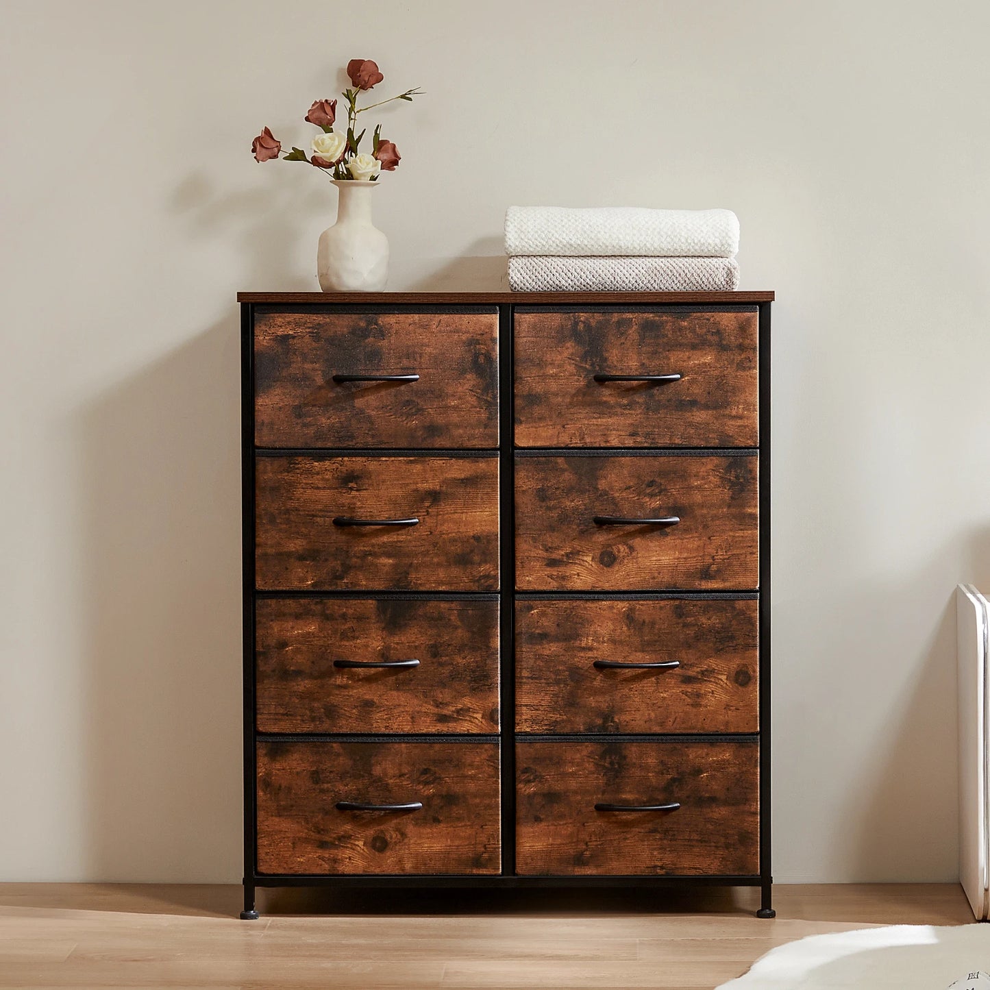 MCQ Fabric 8-Drawer Cabinet For Living Room Storage Organizer