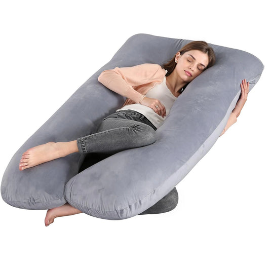 G Shaped Full Body Maternity Pillow With Removable Cotton Cover