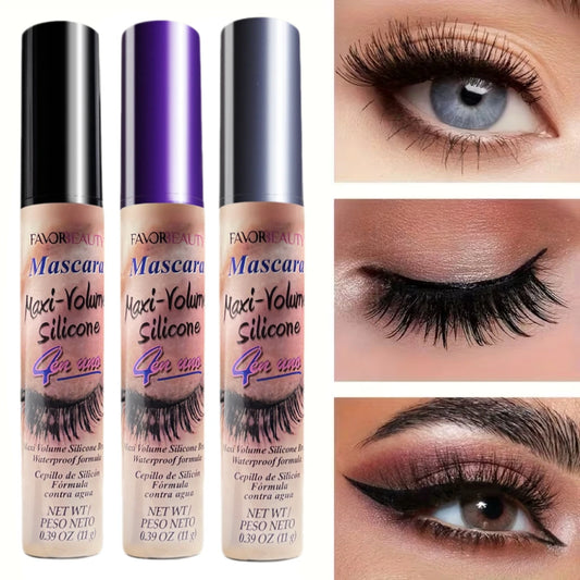 3-Pack Volumizing Mascara Set With Waterproof Long-Lasting Lashes