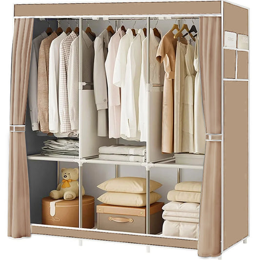Portable Closet Wardrobe Organizer Storage Rack Nonwoven Fabric