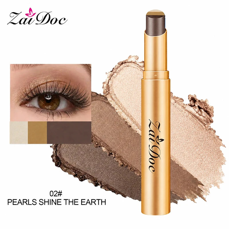 ZaiDoc Three In One Glitter Shimmer Cream Eyeshadow Stick