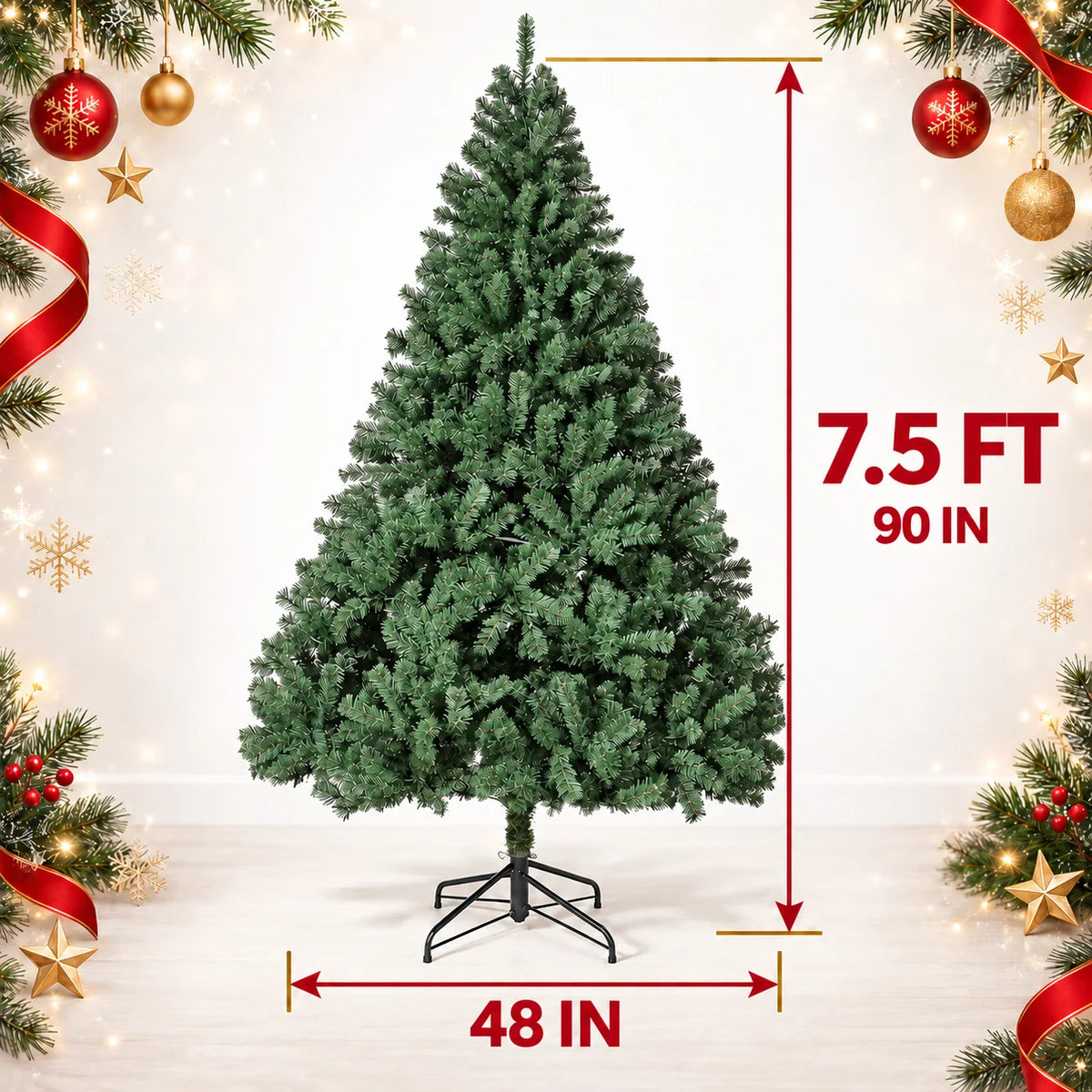 ANIXOL Unlit Artificial Spruce Christmas Tree With Realistic Branches