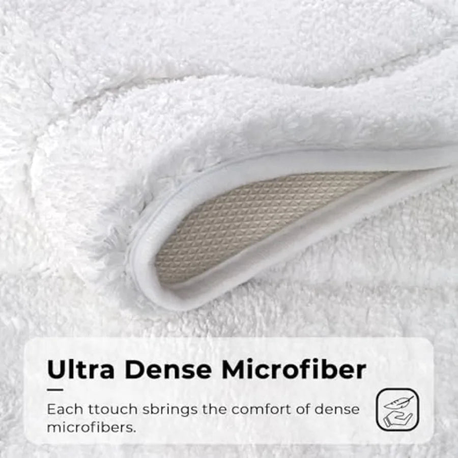 Non Slip Washable Microfiber Bath Mats for Bathroom and Shower