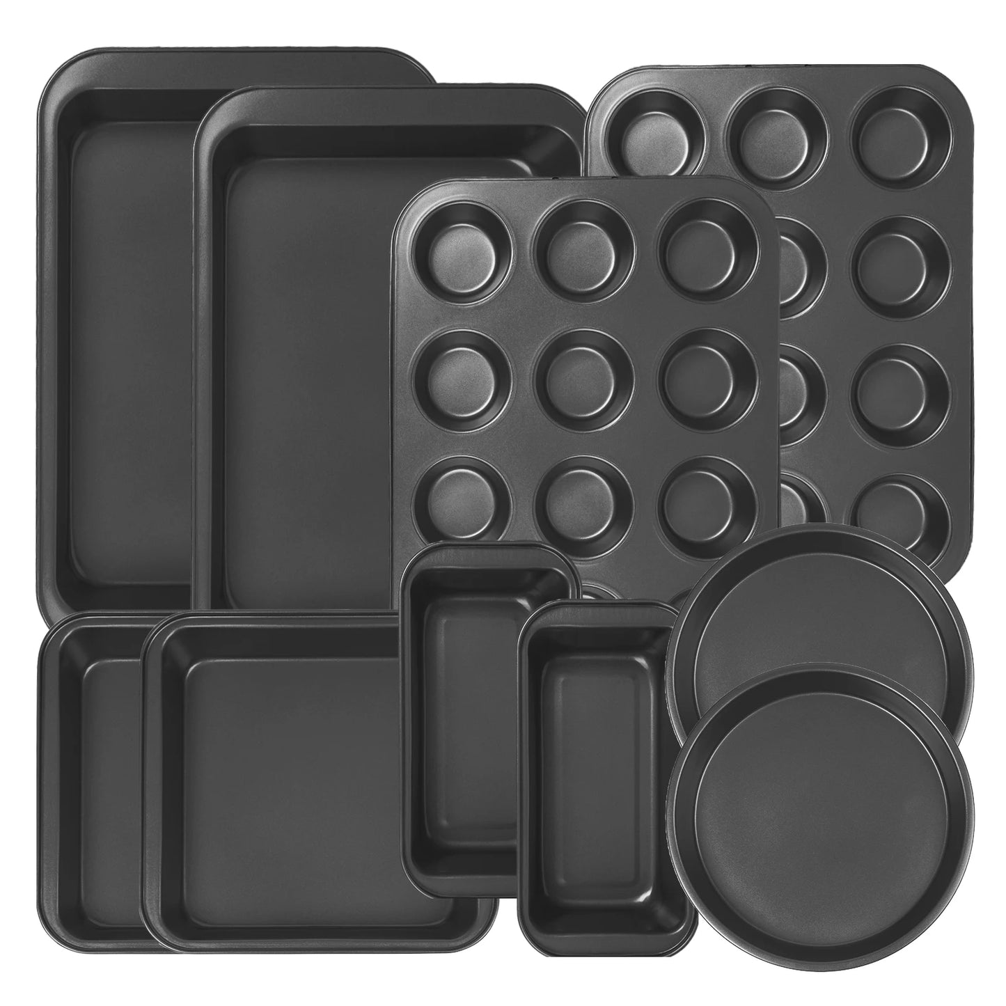 Koomade 10Pcs Nonstick Copper Carbon Steel Bakeware Set