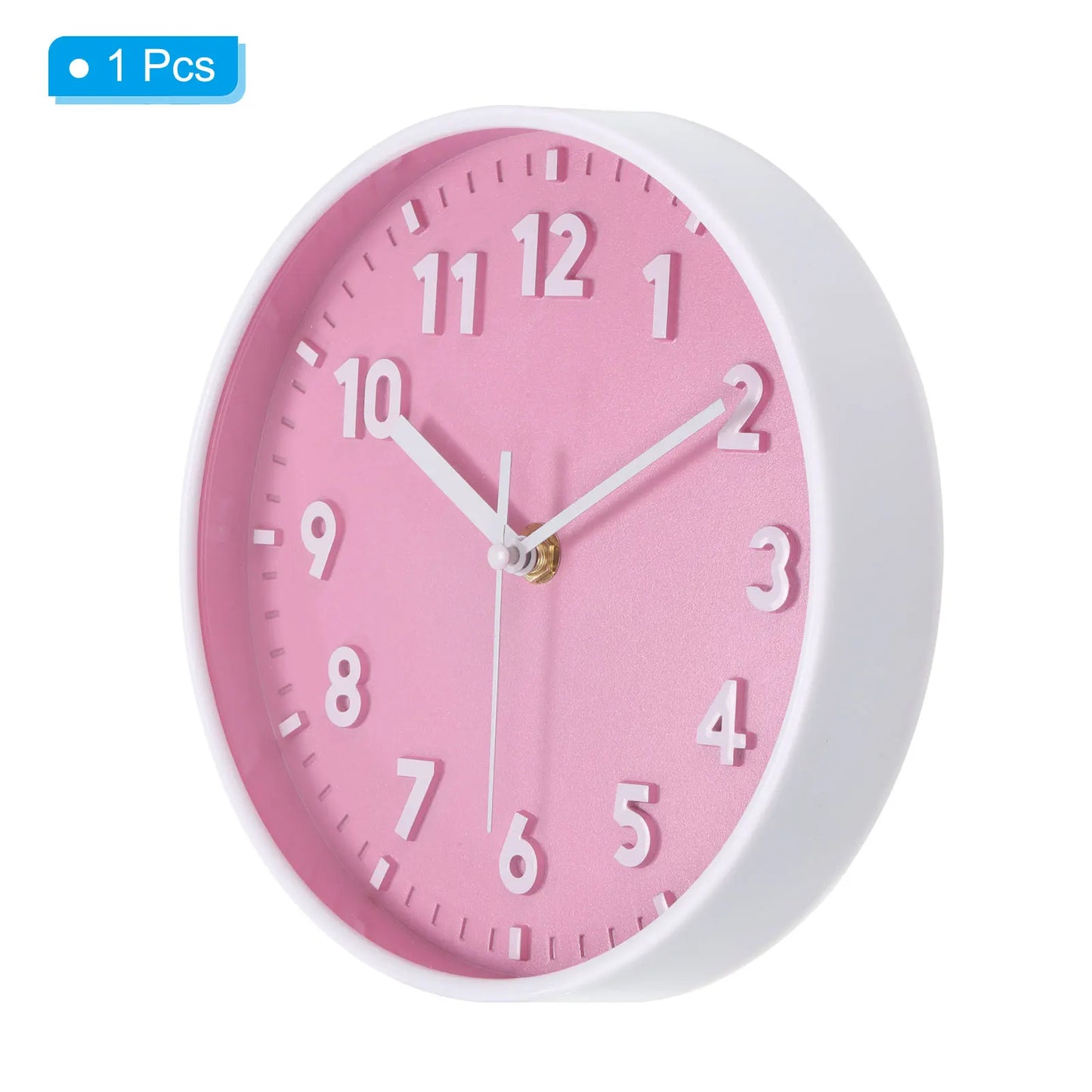 UXCELL Wall Clock Quartz Silent Battery Operated Round 3D Numbers