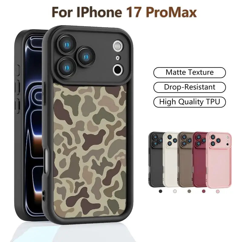 Camo Pattern Shockproof TPU Phone Case For iPhone Hunter Gift