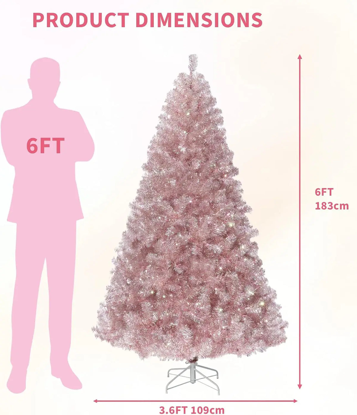 Prelit Artificial Black Pencil Christmas Tree With Warm LED Lights