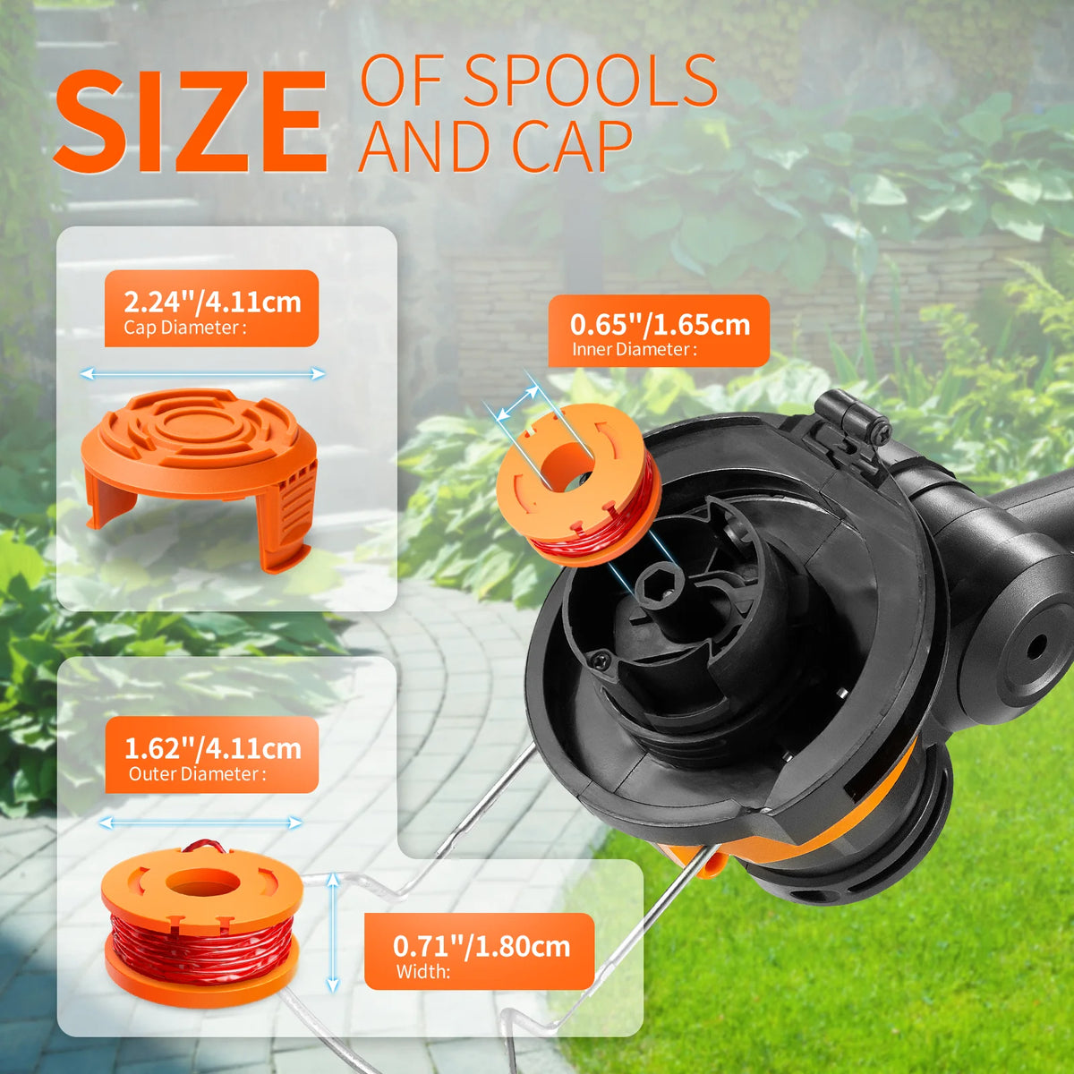 Replacement Trimmer Spool Line Compatible With Worx String Trimmers
