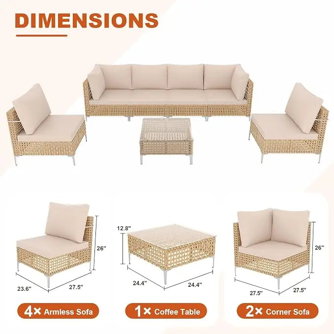 Elegant Wicker Outdoor Patio Furniture Set With Durable Backrests