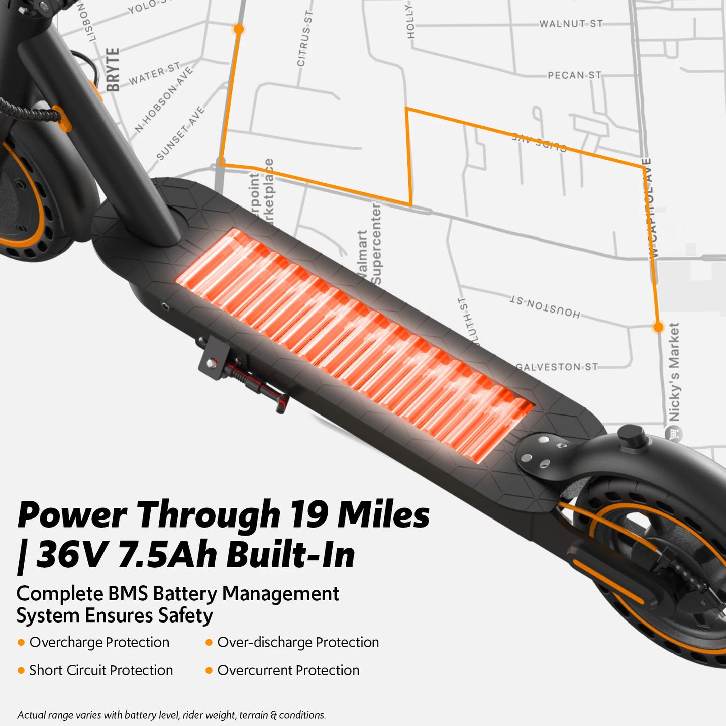 Osboo 550W Electric Scooter With Dual Suspension And 22 MPH