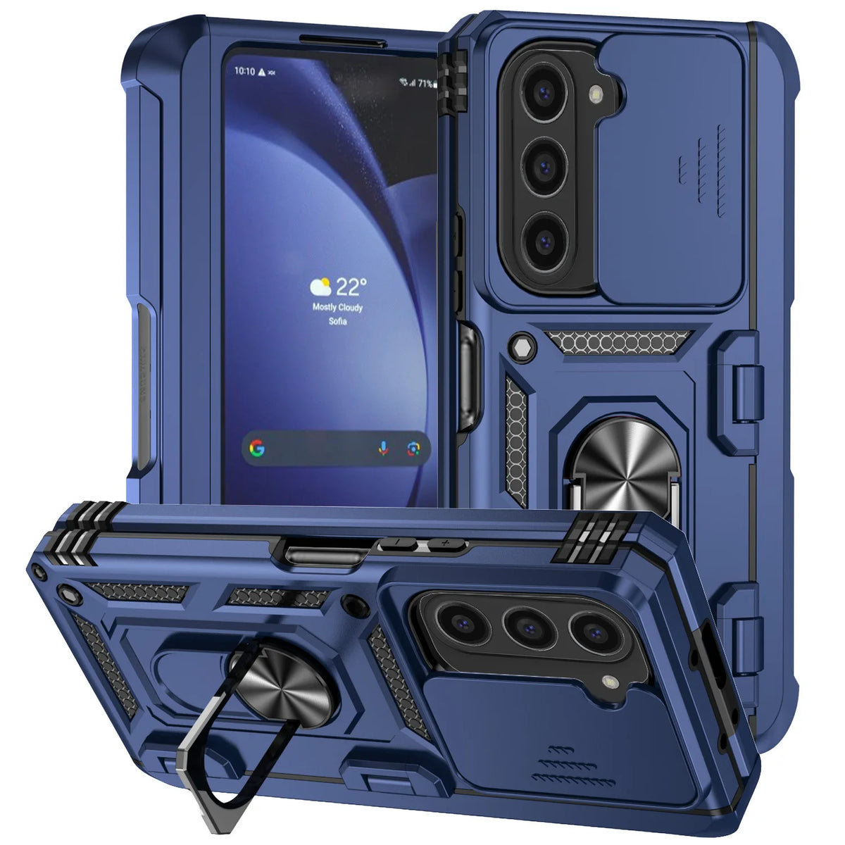 WeFor Samsung Galaxy Z Fold Case With Slide Lens Ring
