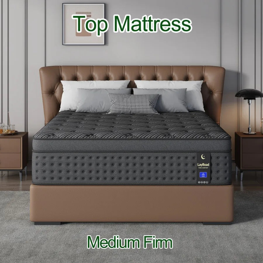 LayRoad Memory Foam Pocket Spring Boxed Mattress Medium Firm