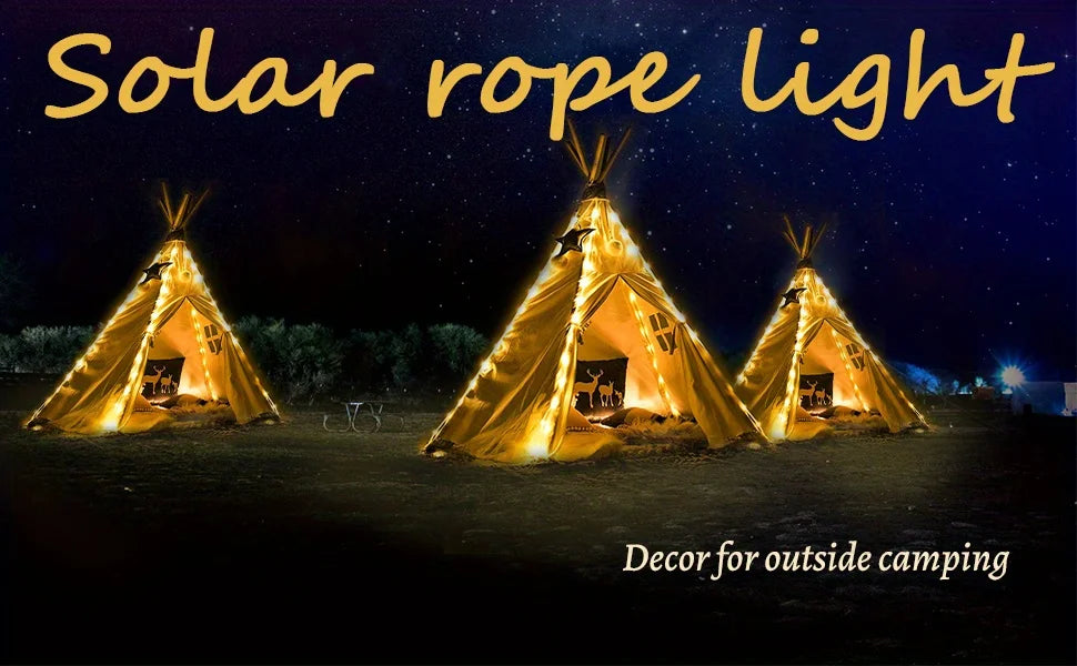 Solar Outdoor String Lights For Garden Parties And Holidays