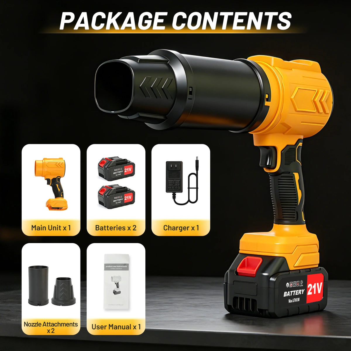Cordless Variable Speed Leaf Blower With Dual Battery Pack