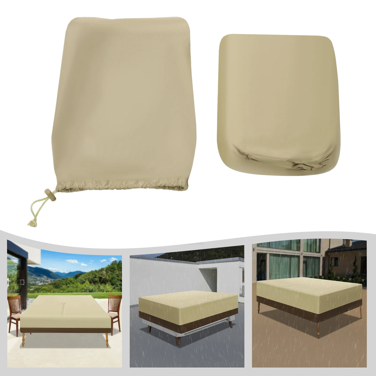 Outdoor Furniture Protection Cover Waterproof UV Resistant Polyester