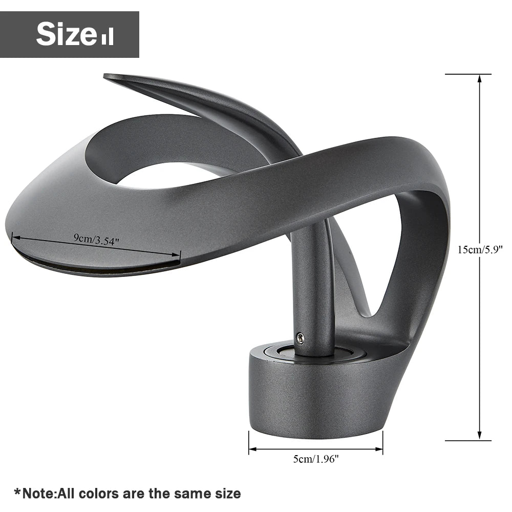 Rozin Basin Faucet Waterfall Deck-Mount Hot Cold Mixer Tap