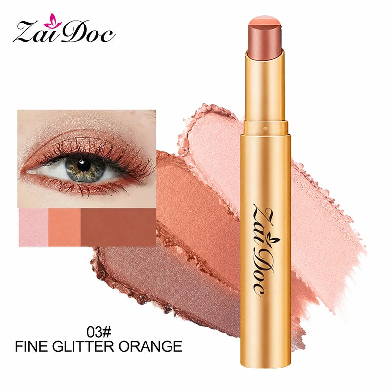 ZaiDoc Three In One Glitter Shimmer Cream Eyeshadow Stick
