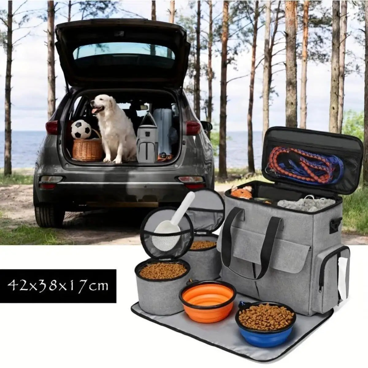 Pet Travel Bag Set Airline Approved For Dogs And Cats