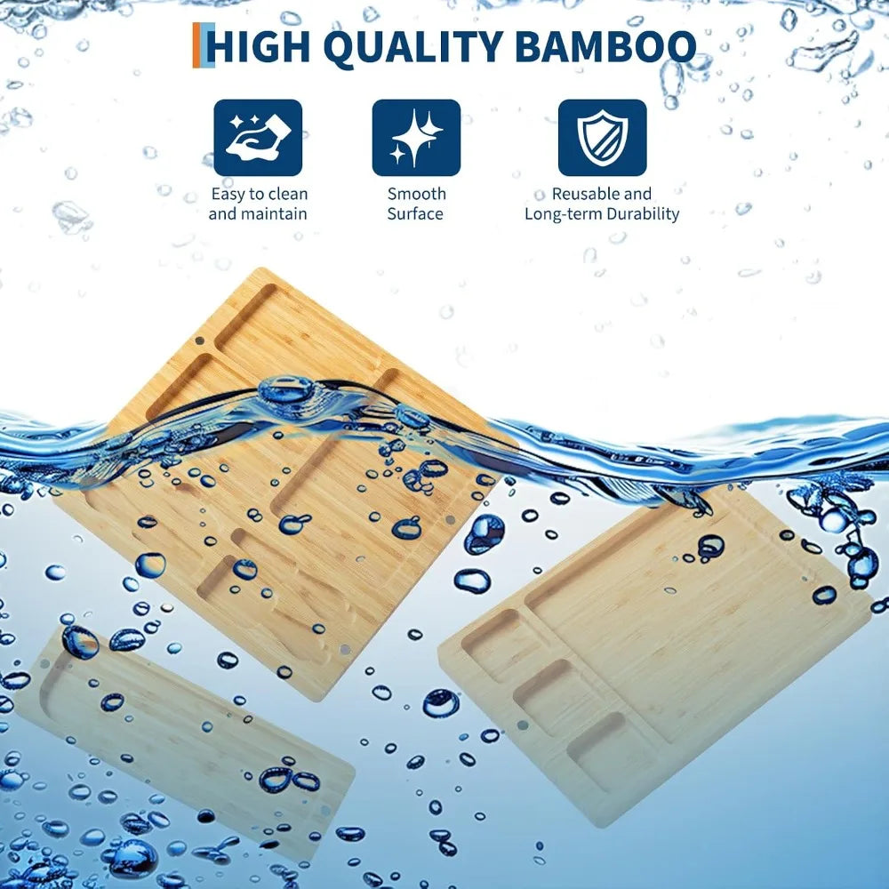 Bamboo Cheese Board Set With Fork And Scoop For Serving