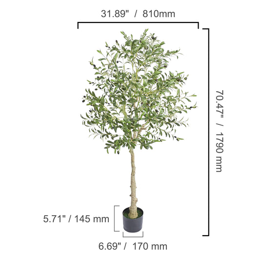 SucceBuy Artificial Olive Tree Lifelike Indoor Plant