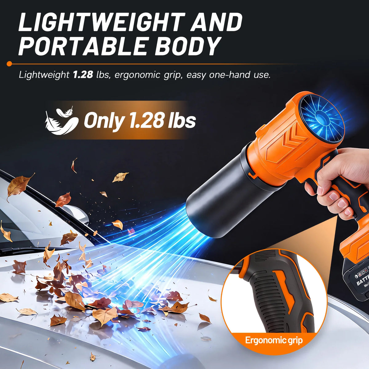 Cordless Variable Speed Leaf Blower With Dual Battery Pack