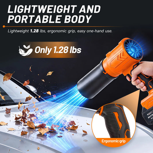 Cordless Variable Speed Leaf Blower With Dual Battery Pack