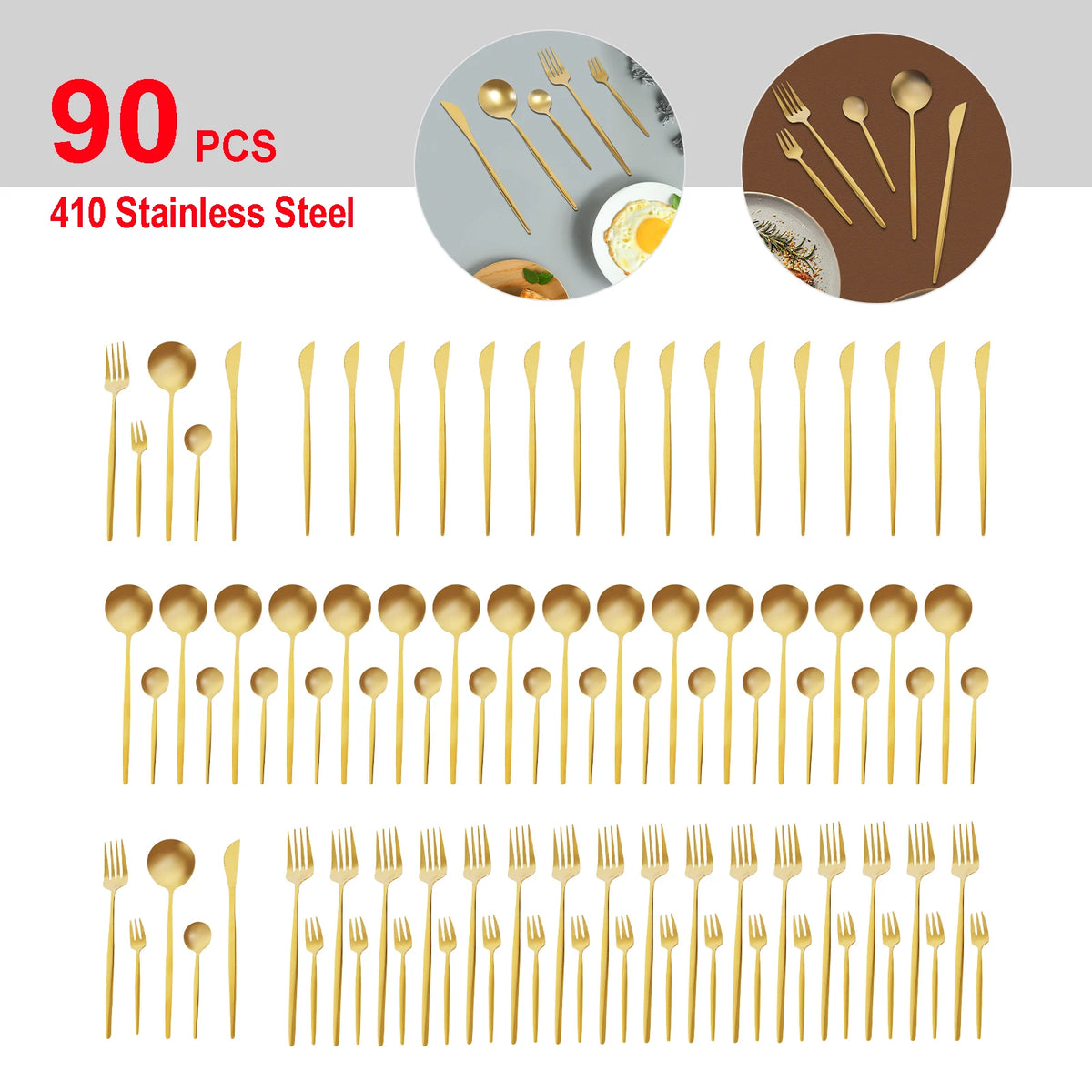 Heavy Duty Stainless Steel Silverware Set For Catering Events
