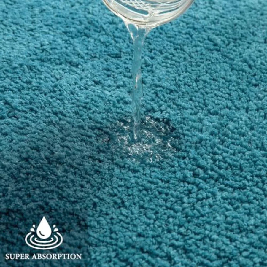 Soft Absorbent Microfiber Bath Rug Quick Dry Non Slip Design