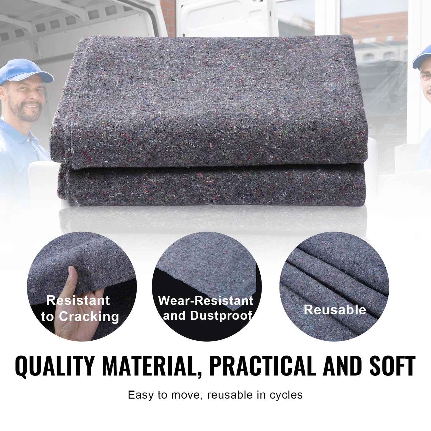 SucceBuy Recycled Cotton Heavy Duty Moving Blankets