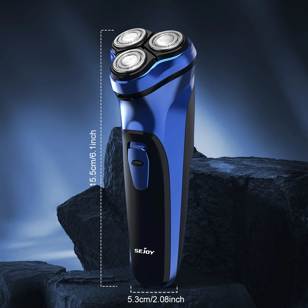 Sejoy Mens Cordless Rotary Electric Shaver Trimmer And Fast Charging